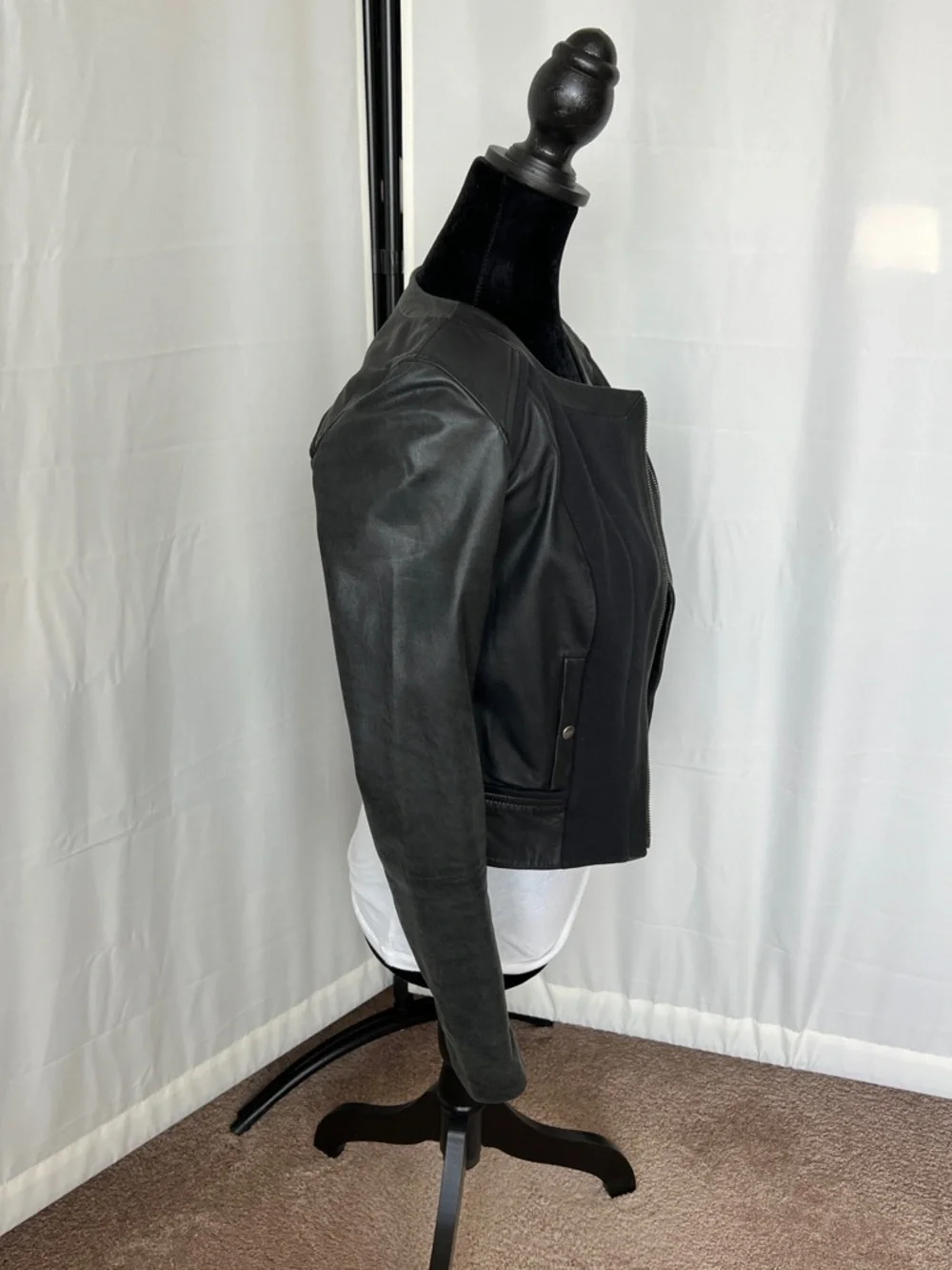 Anthropologie Elevenses Fosters Moto Leather Jacket